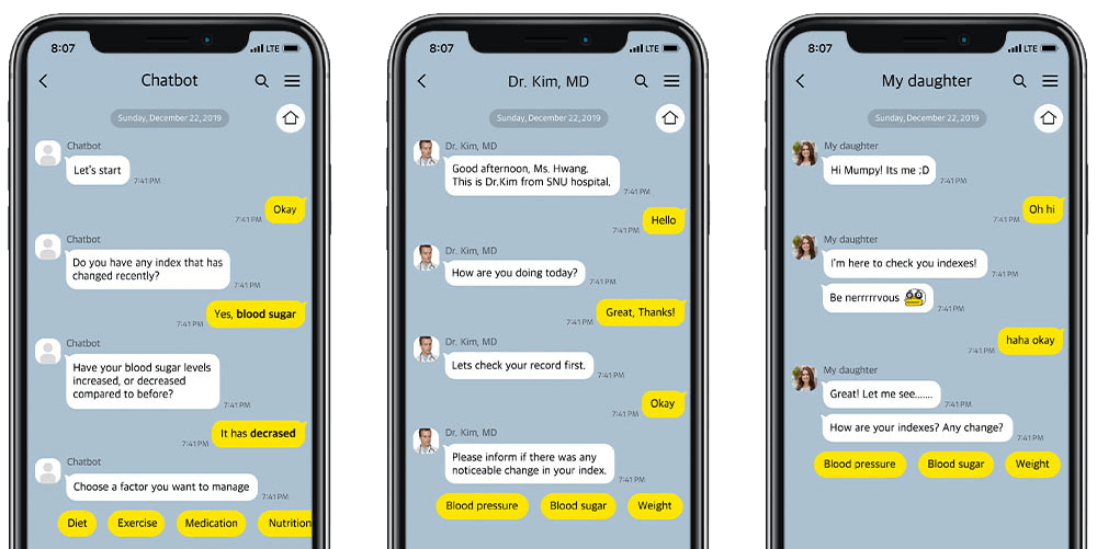 Publication preview for Applying the Persona of User’s Family Member and the Doctor to the Conversational Agents for Healthcare
